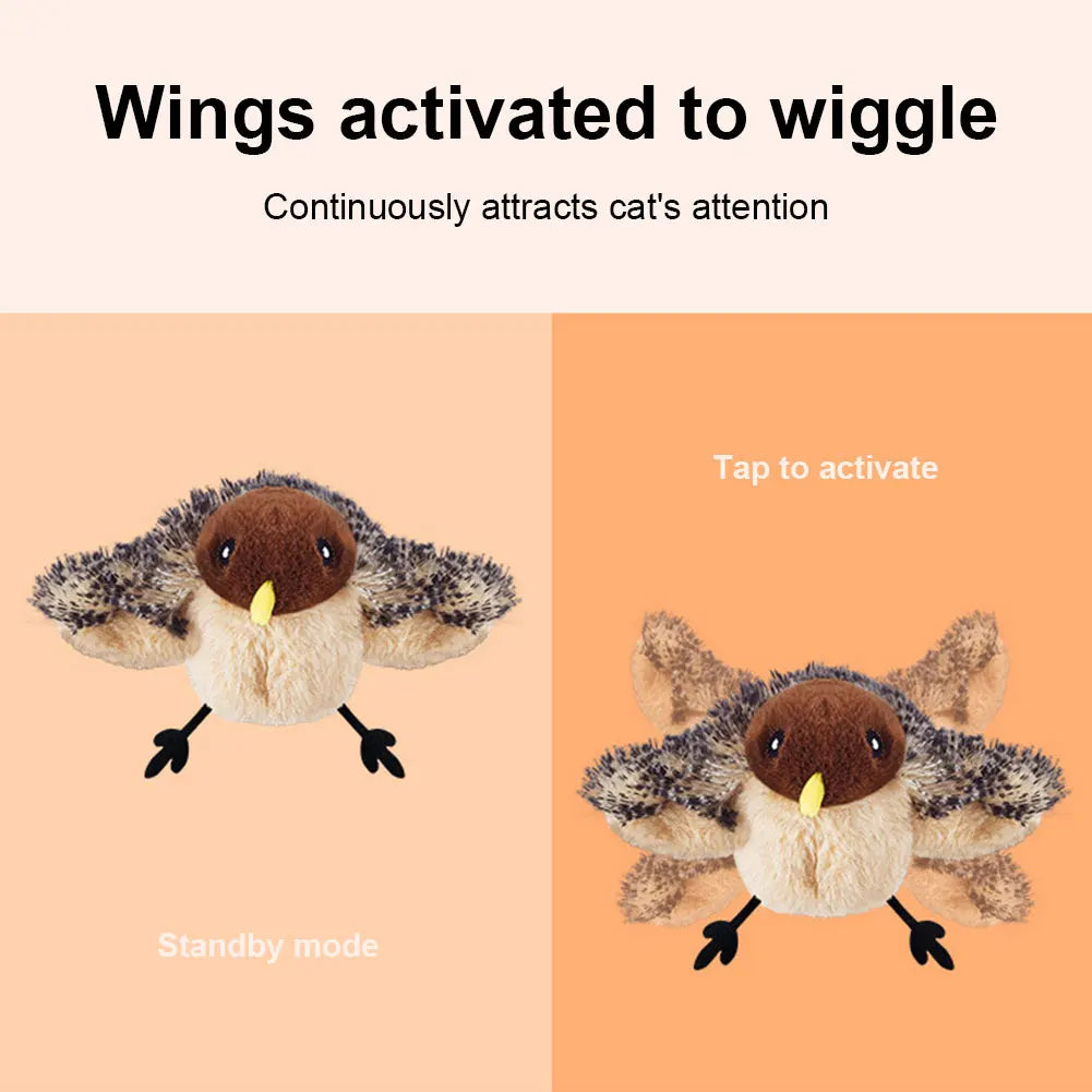 Interactive Cat Toys Flapping Bird Toy Flying Wings