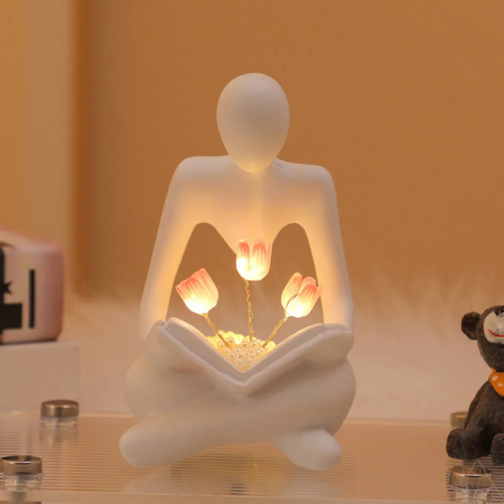 Abstract Resin Thinker Sculpture for Home Decoration and Gifts