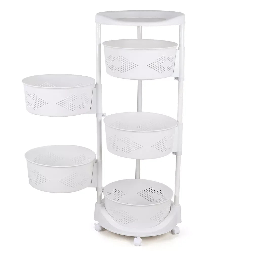 Rotating Kitchen Organizer Rack for Fruits and Vegetables