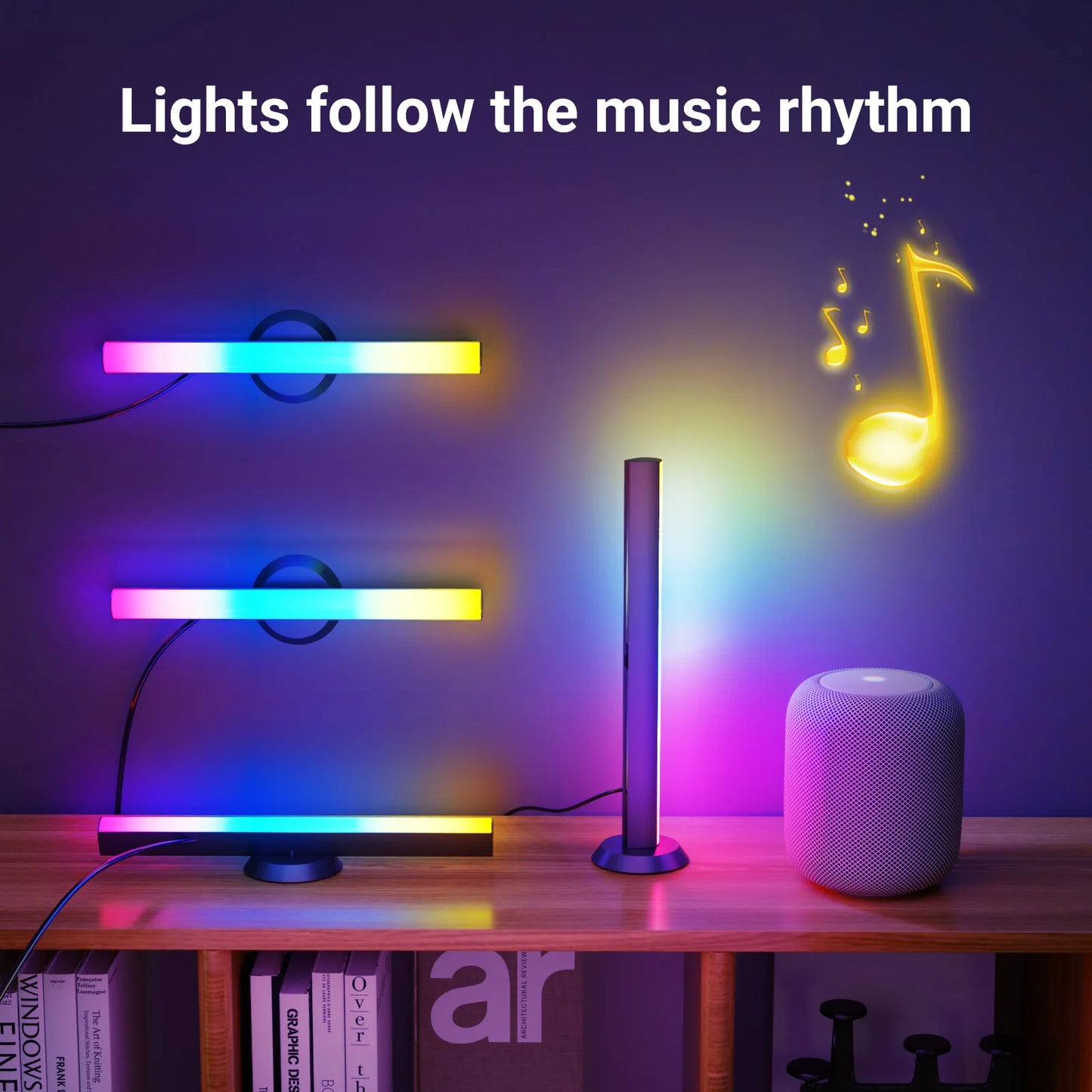 Smart LED Light Bars with Music Sync and Scene Modes
