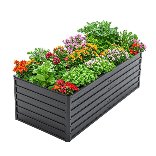Metal Raised Garden Bed for Vegetables and Plants Outdoor Use