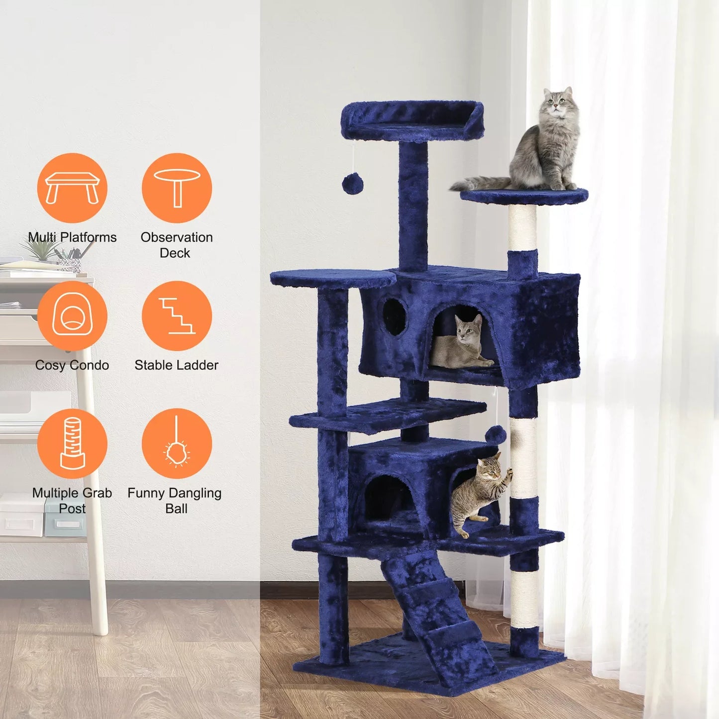 Cat Tree Condo Tower Activity Center for Happy Felines