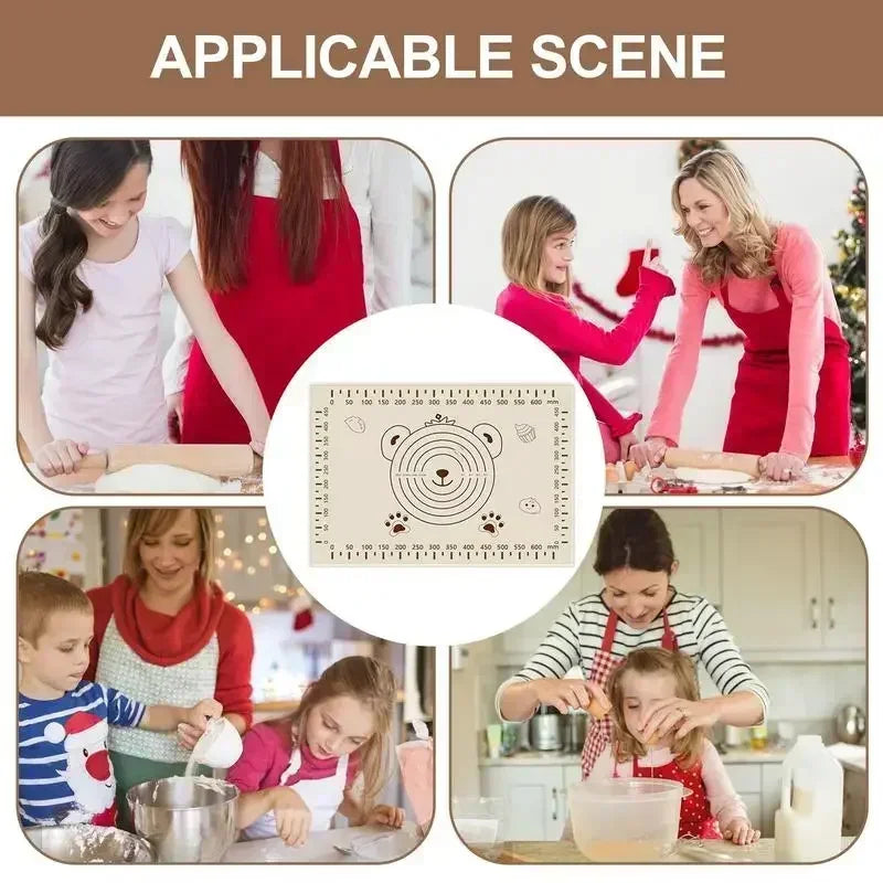 Silicone Baking Mat Non Stick Rolling Dough Pad For Kitchen