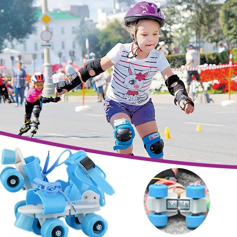 Adjustable Skates Rolling For Child With 4 Wheels  For Boys Girls Beginner