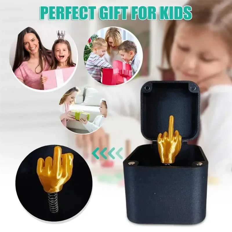 Christmas Prank Gift Box With Middle Finger Office Decor