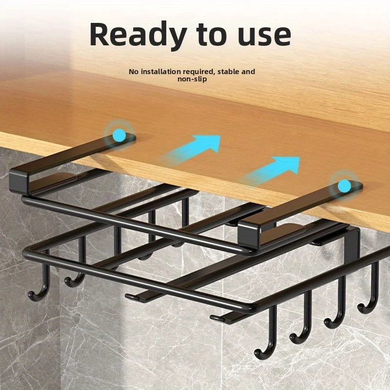 Kitchen Hanging Organizer with Hooks for Pots and Pans