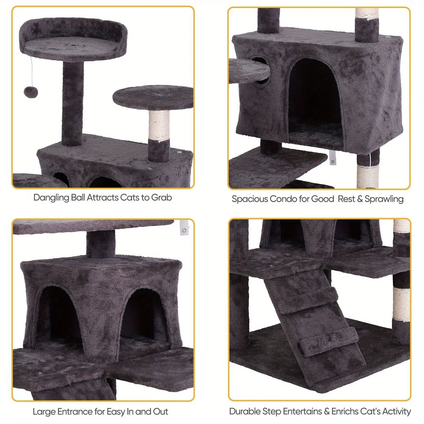 Cat Tree Condo Tower Activity Center for Happy Felines