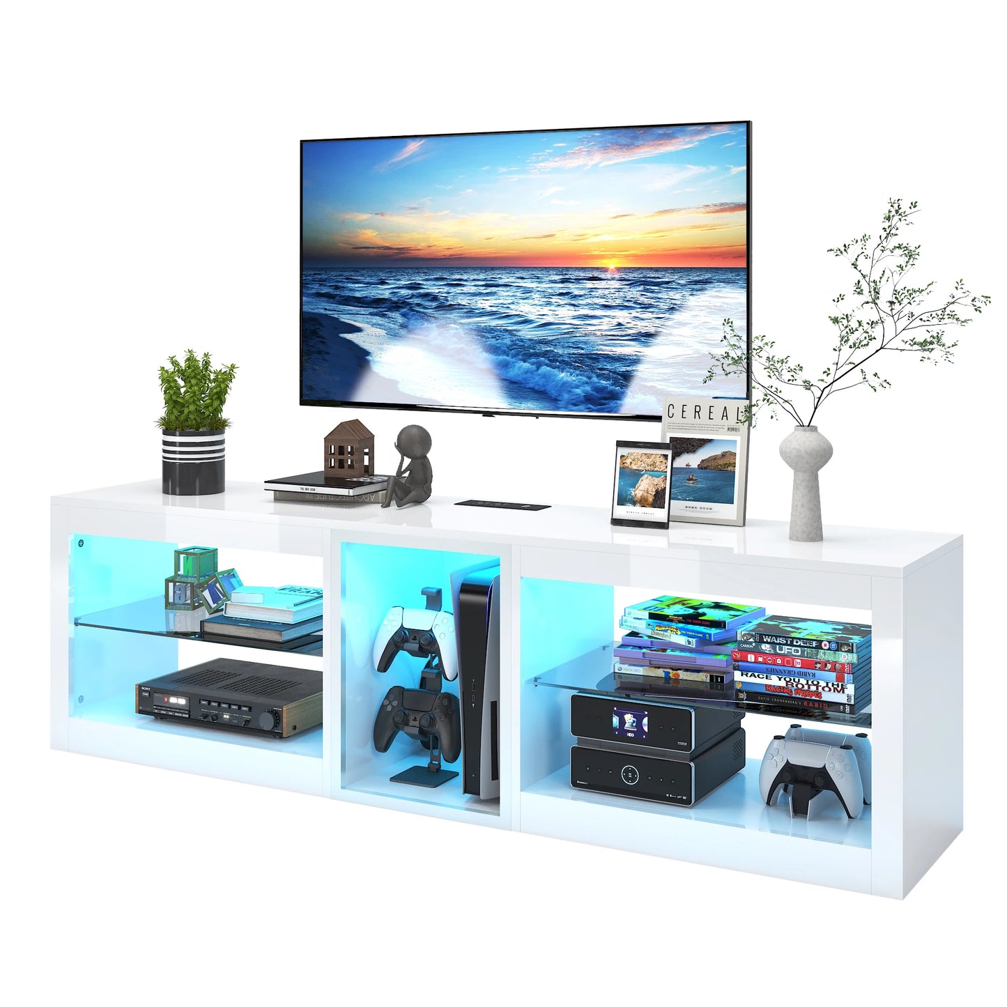 TV Stand with Drawers for 70 Inch TVs