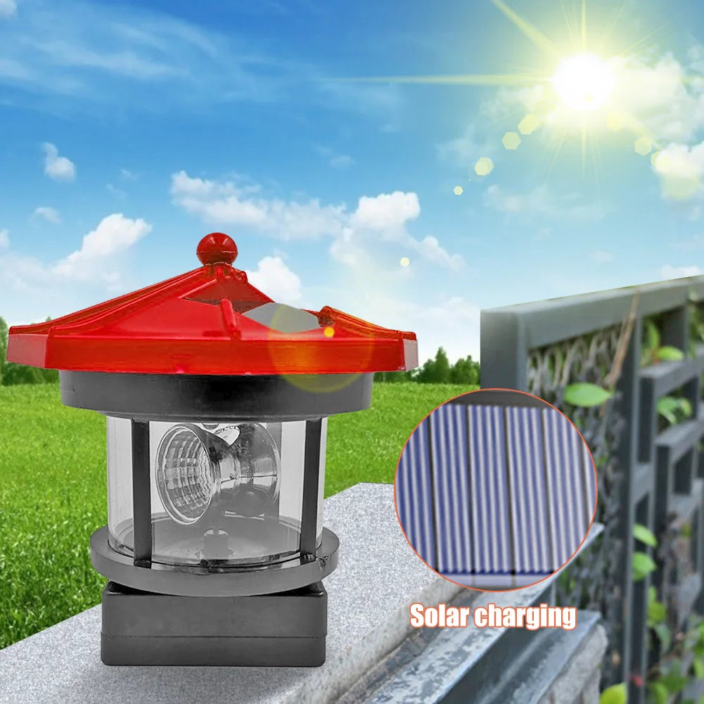 Lighthouse Solar LED Garden Light with Rotating Beam Effect