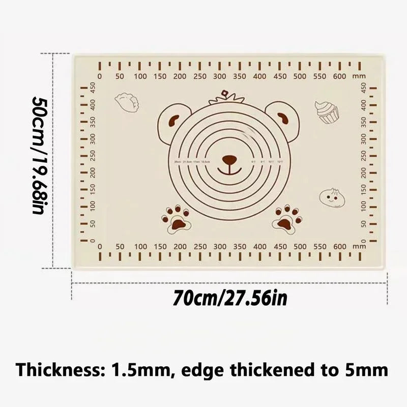 Silicone Baking Mat Non Stick Rolling Dough Pad For Kitchen