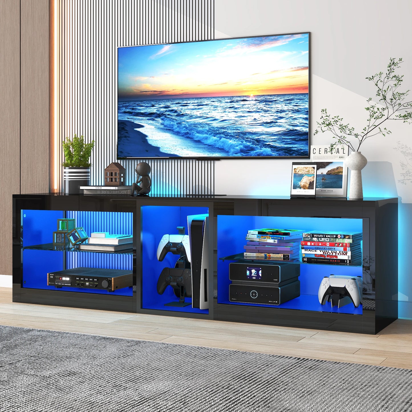 TV Stand with Drawers for 70 Inch TVs