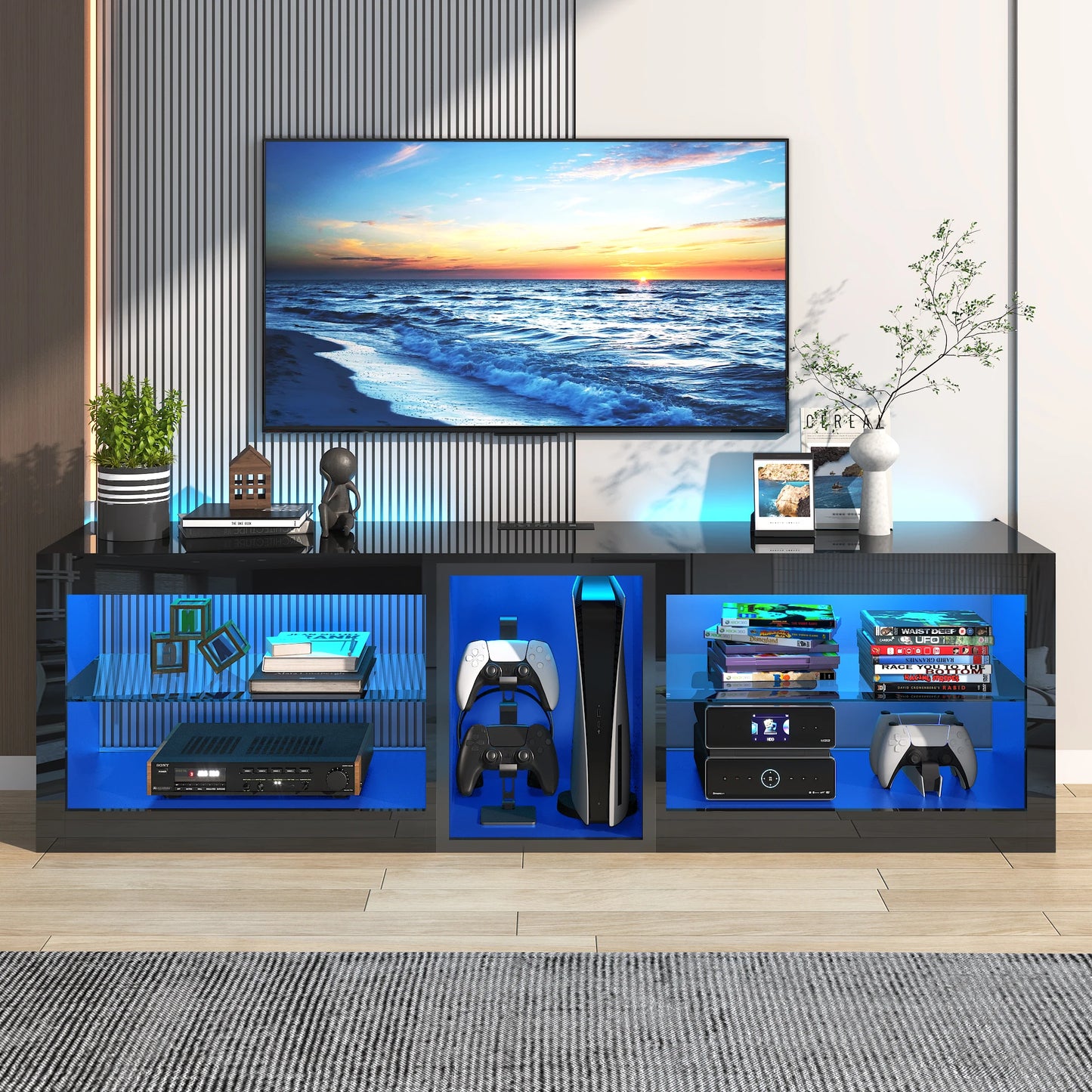 TV Stand with Drawers for 70 Inch TVs