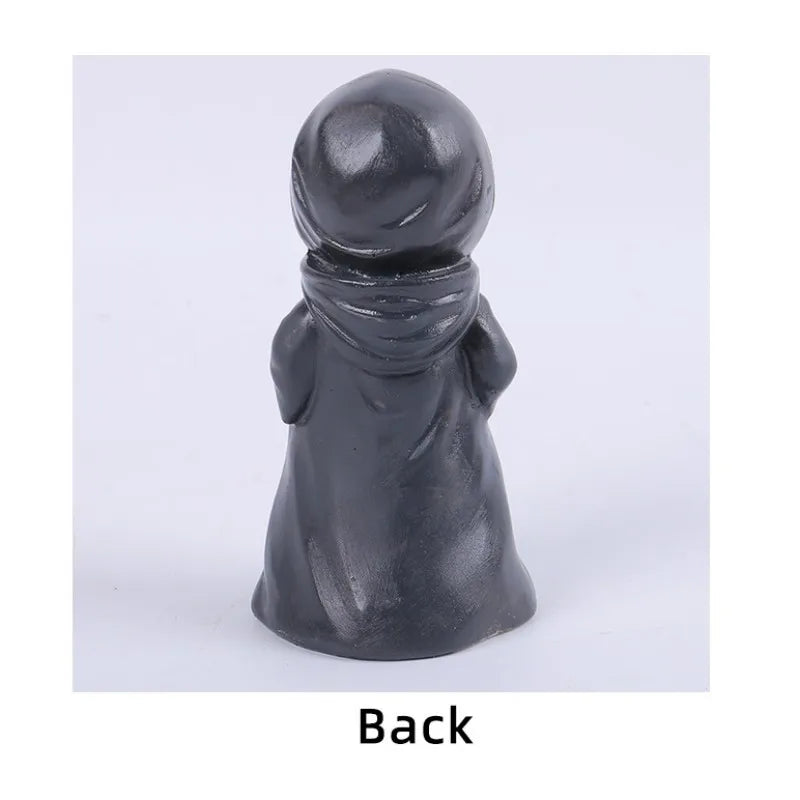 Halloween Skeleton Figurine Resin Statue Cape Decor