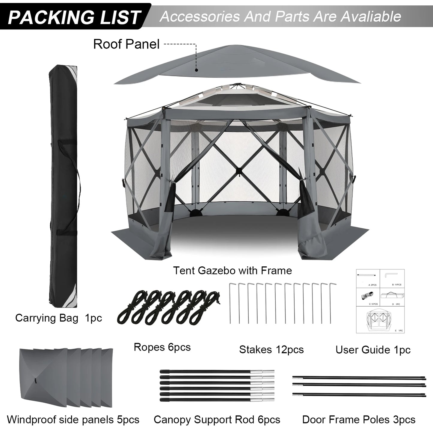 Pop Up Gazebo Screen Tent for Outdoor Camping Adventures