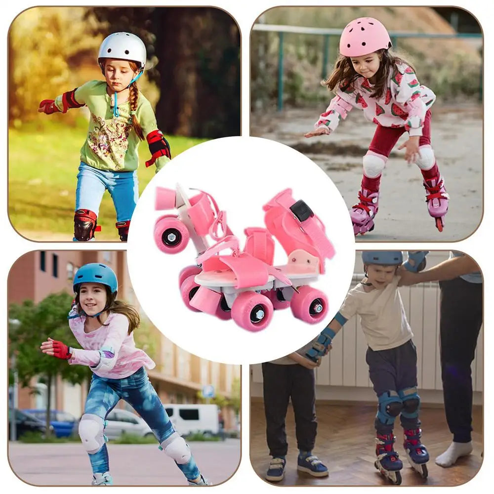 Adjustable Skates Rolling For Child With 4 Wheels  For Boys Girls Beginner