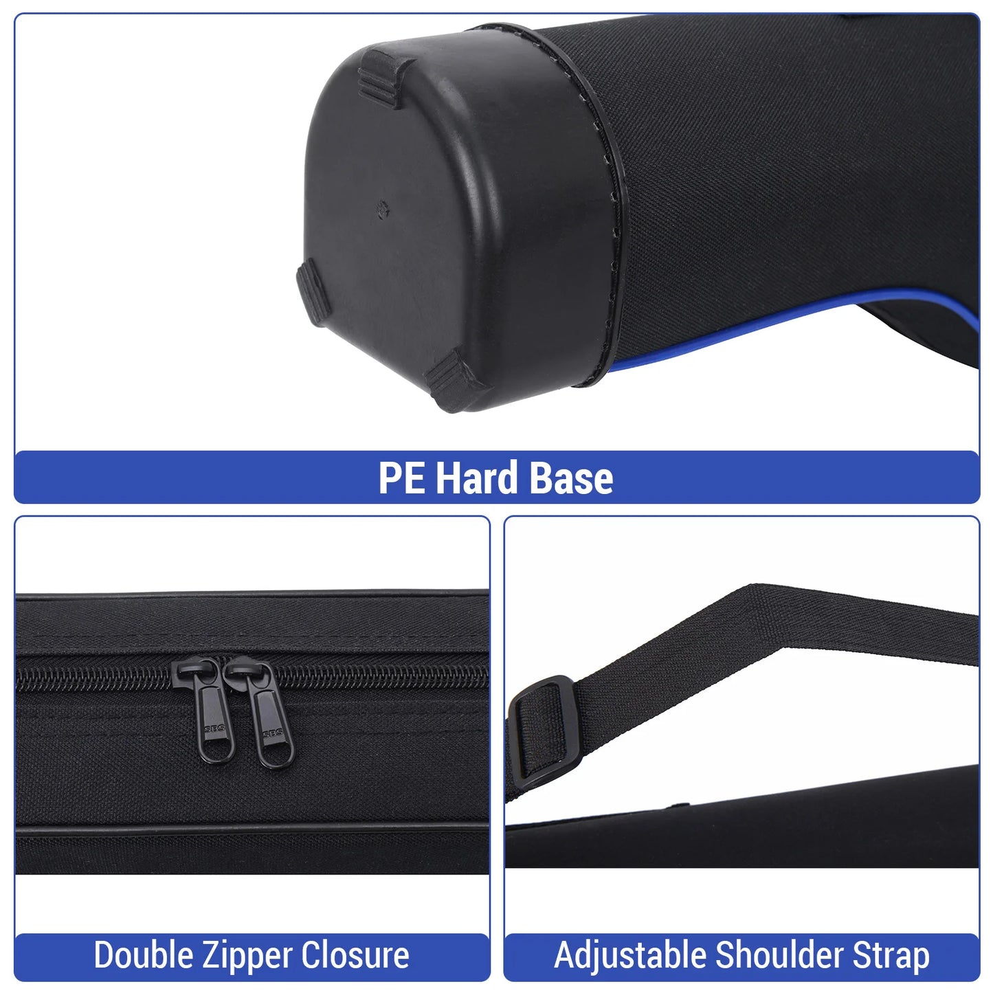 Waterproof Fishing Rod Bag Hard Shell Protective Tackle Storage Case