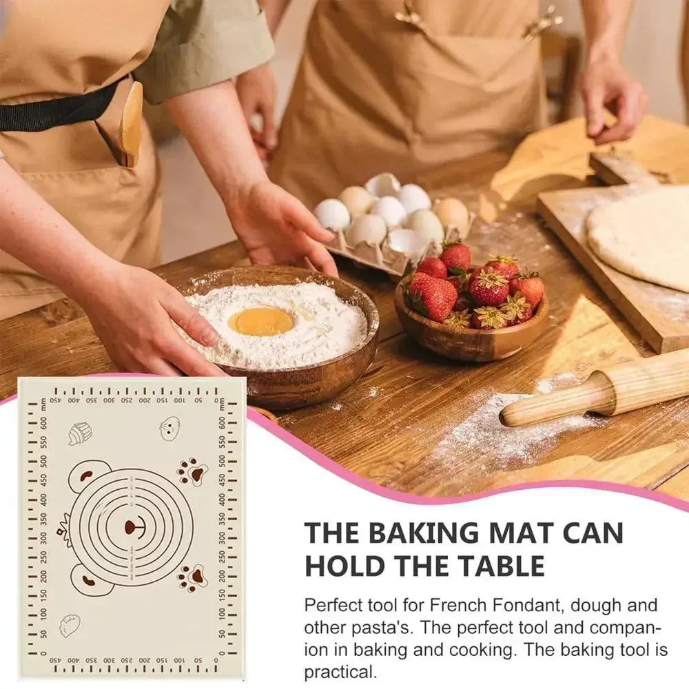 Silicone Baking Mat Non Stick Rolling Dough Pad For Kitchen