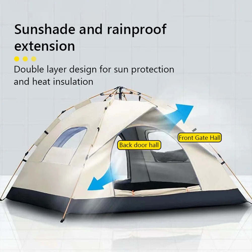 Automatic Quick Opening Outdoor Camping Tent With Two Doors