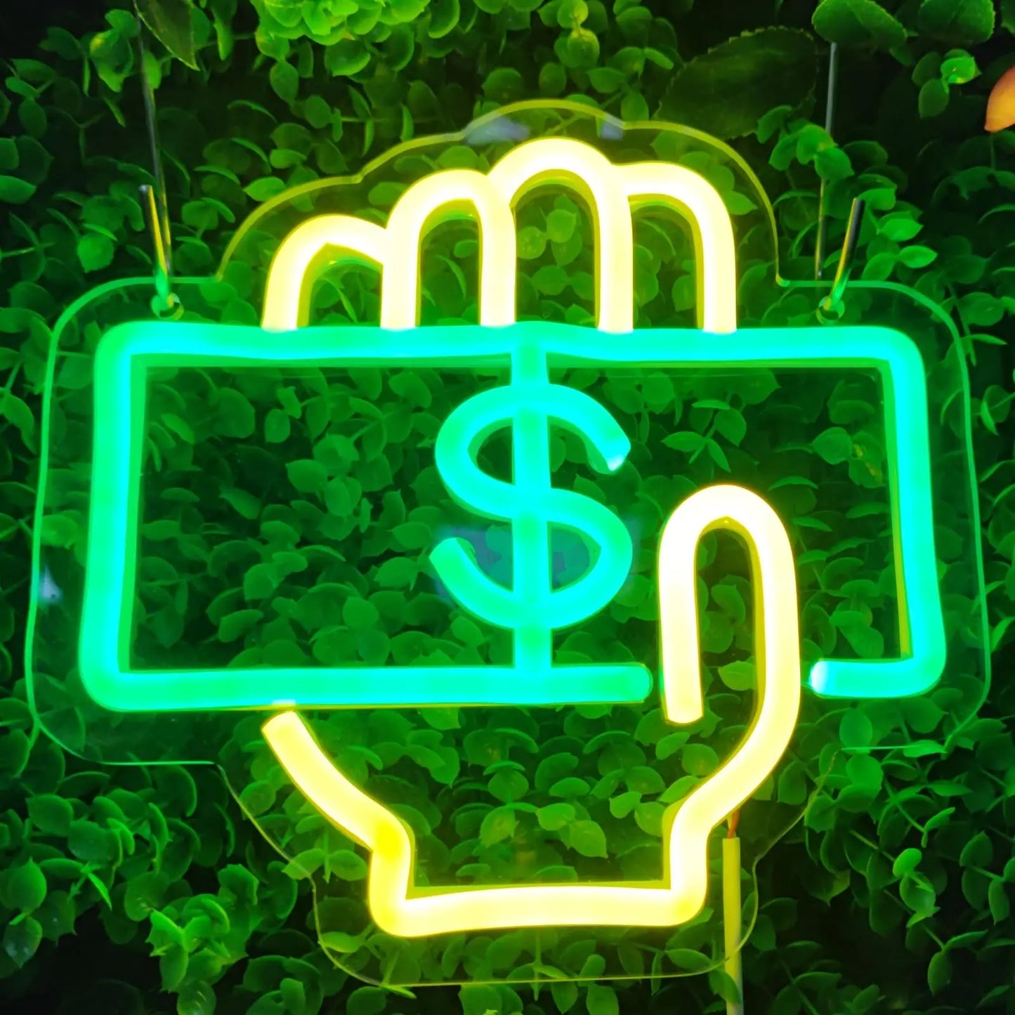 Money Neon Sign LED Light for Bars and Restaurants
