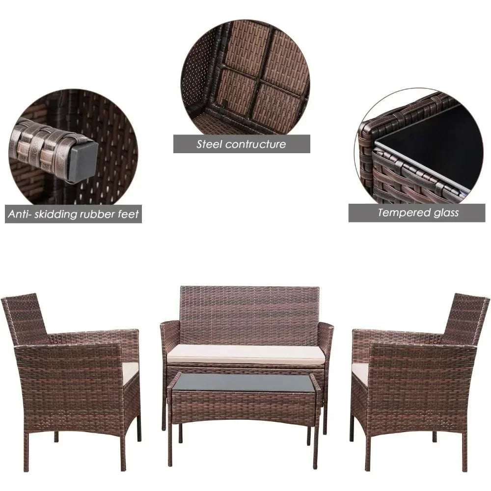 Modern Outdoor Indoor Furniture Set for Patio and Garden