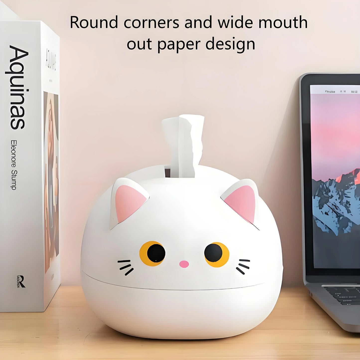Elegant Cartoon Tissue Box Holder With Toothpick Slot