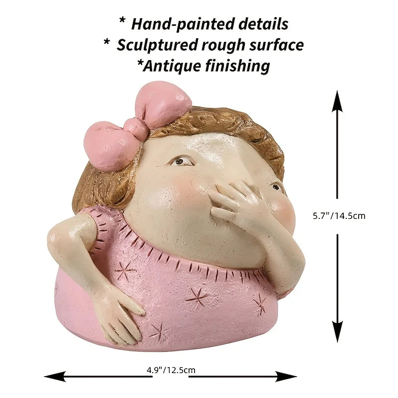 Funny Holding Nose Sculpture Statue For Home Shelf Decor
