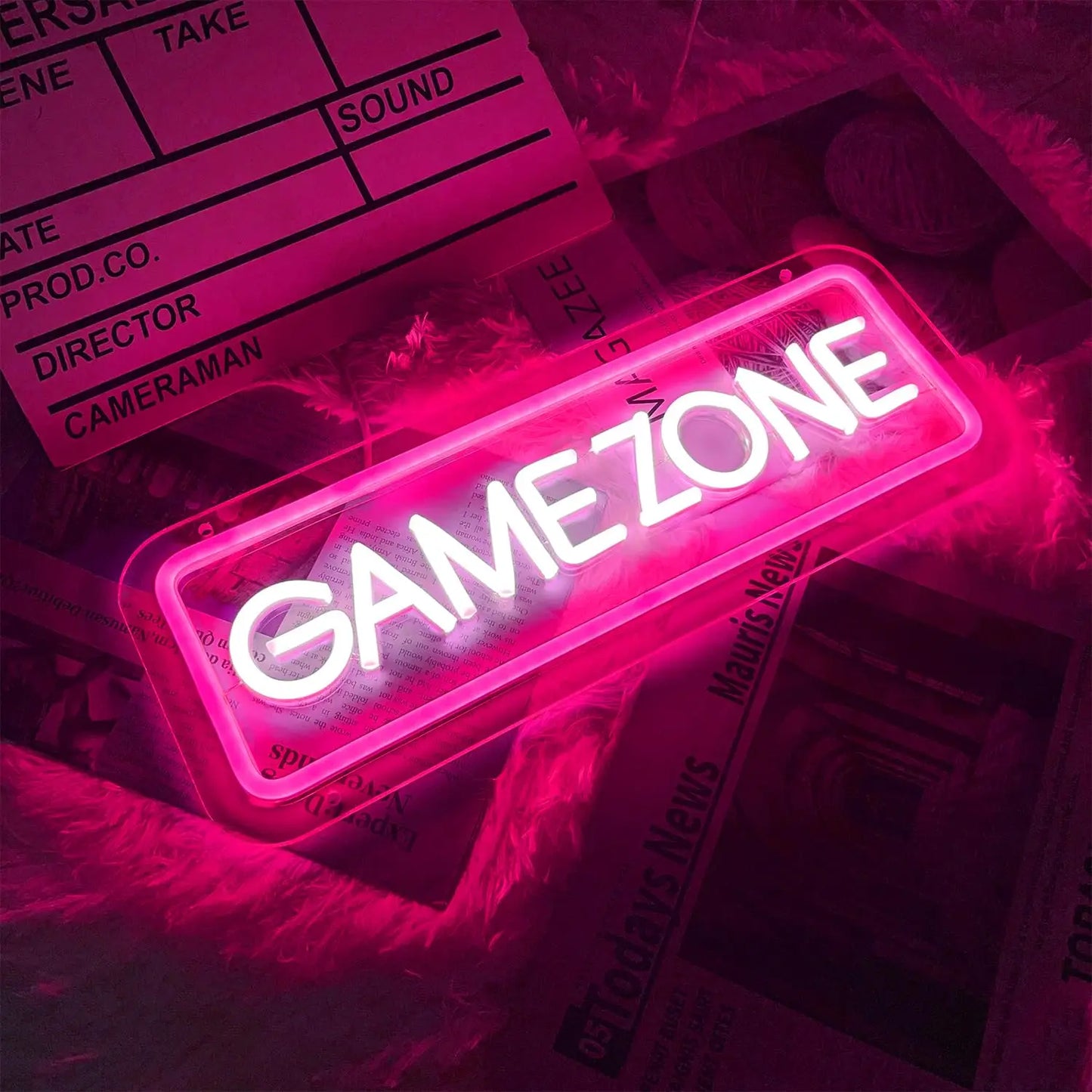 Game Zone Neon LED Sign Wall Decor for Gamers