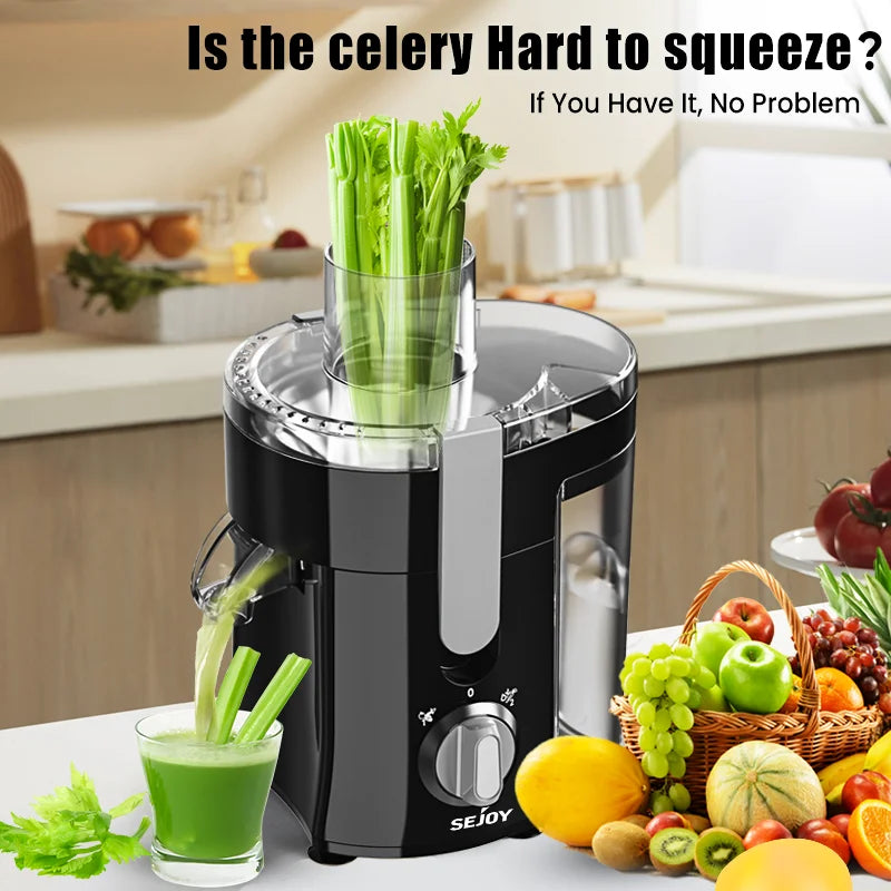 SEJOY Centrifugal Juicer Machine With Auto Pulp Ejection