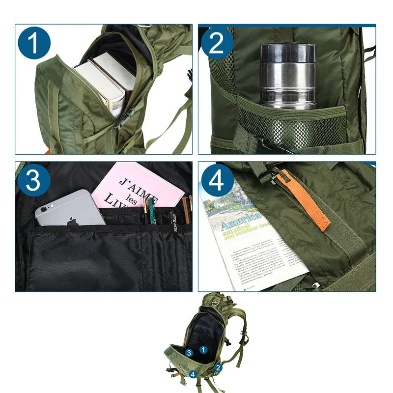 Waterproof Hiking Backpack for Outdoor Adventures and Travel