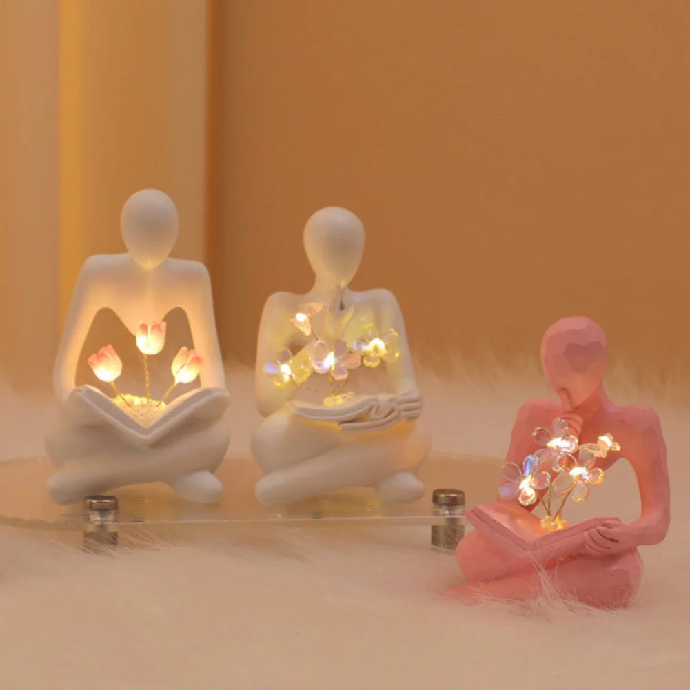 Abstract Resin Thinker Sculpture for Home Decoration and Gifts