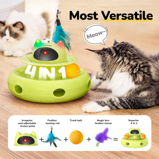 KM25 Magic Box Cat Teaser,  Yellow-green