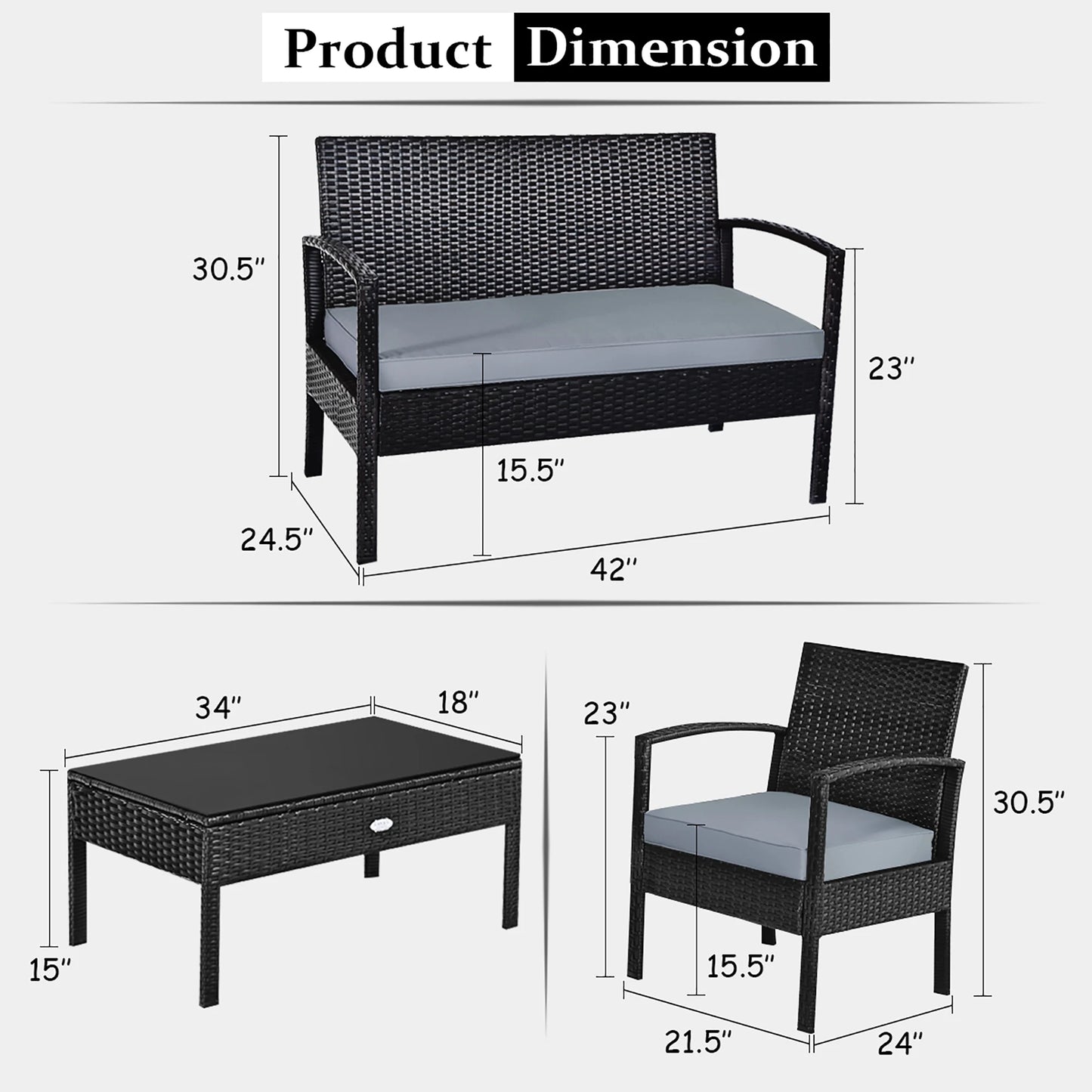 Patio Rattan Furniture Set for Relaxing Garden Deck Moments