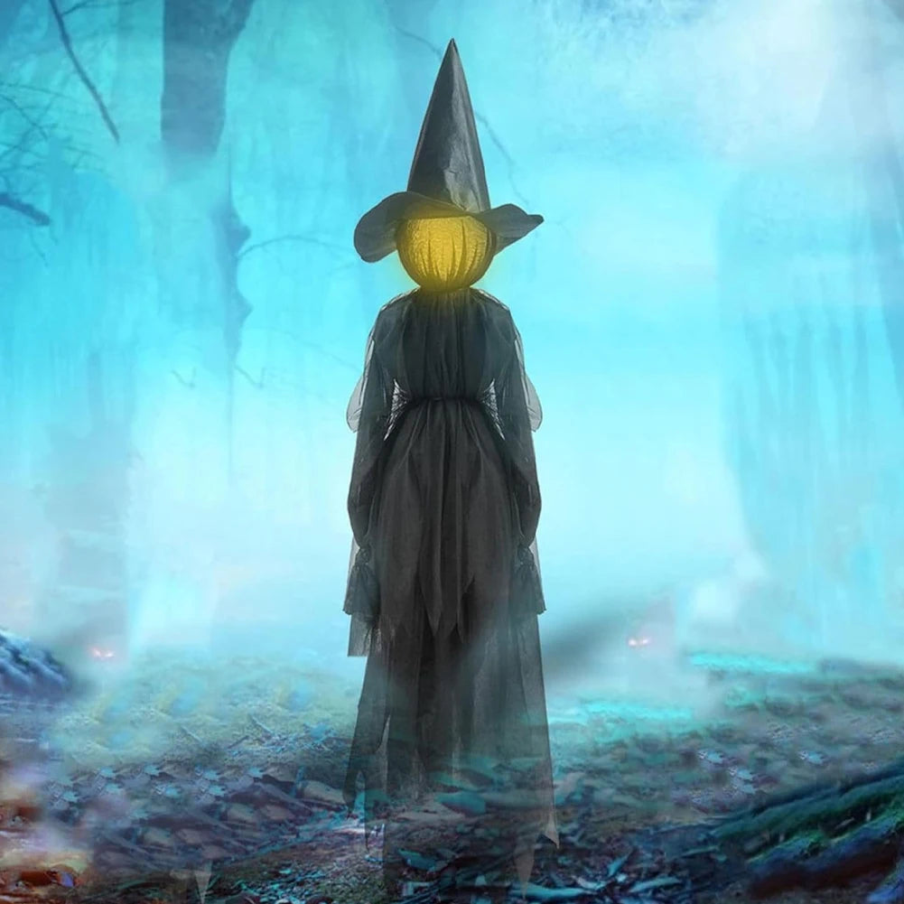 Halloween LED Light Up Screaming Witch Stake Outdoor Decor