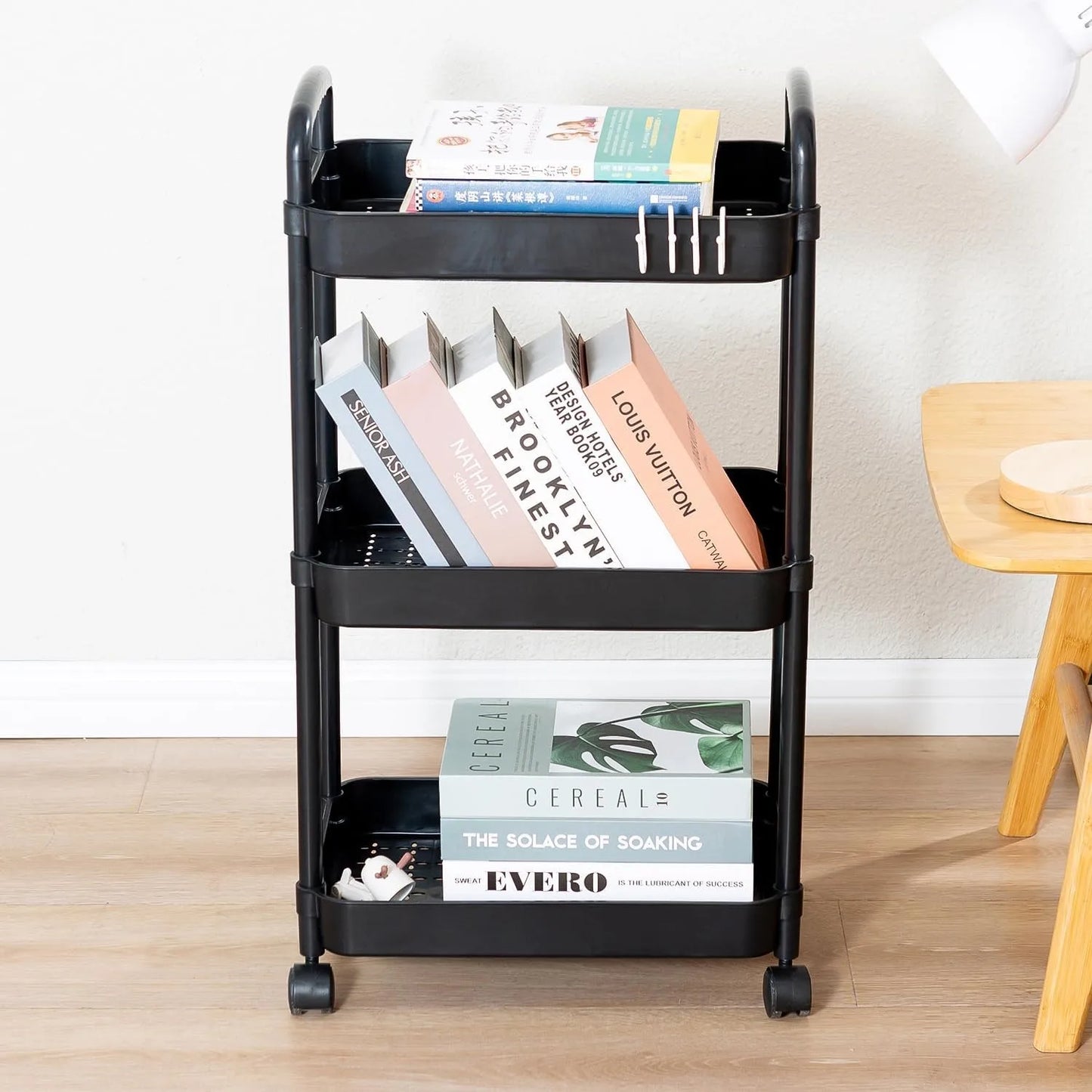 3 Tier Rolling Storage Cart For Home And Office Use