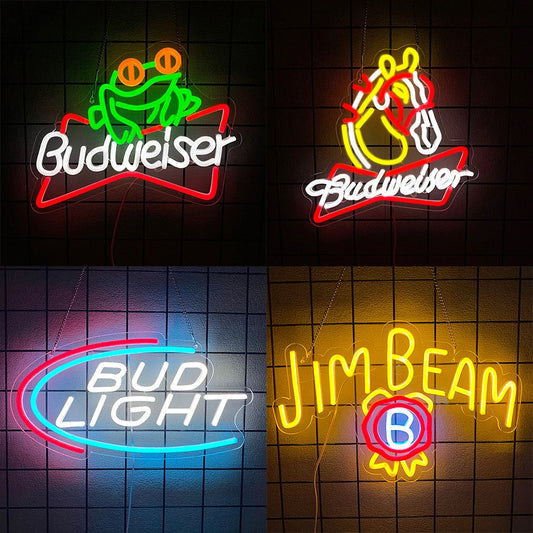 Beer Neon Light Sign for Unique Wall Art Decor