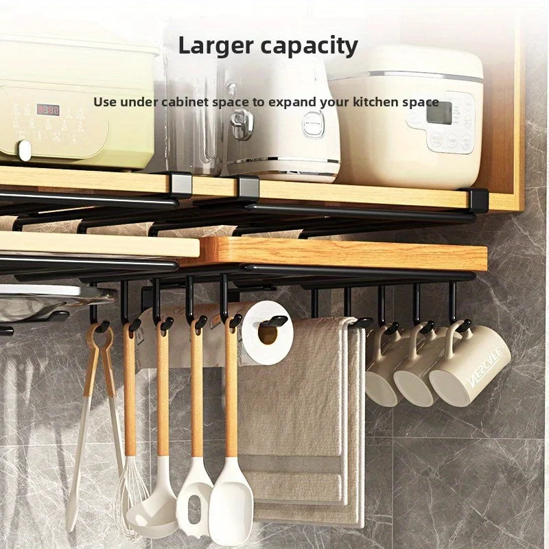 Kitchen Hanging Organizer with Hooks for Pots and Pans