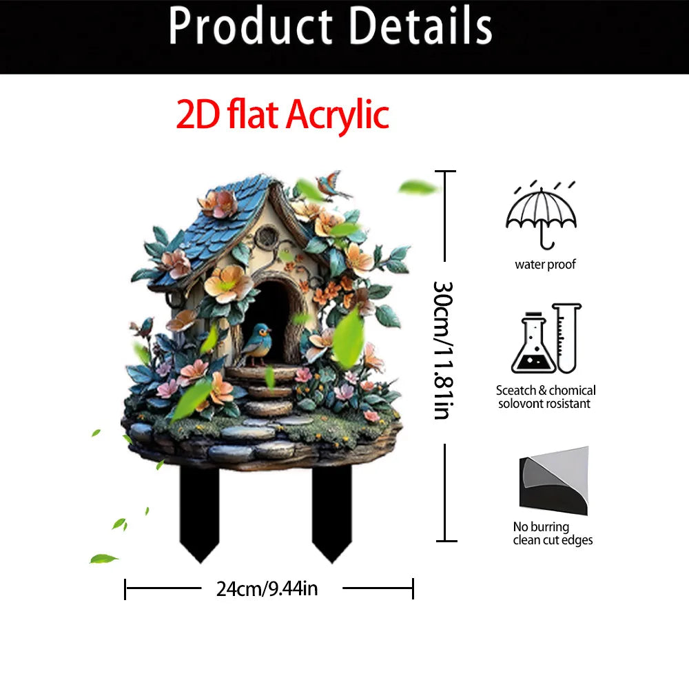 Acrylic Garden Stakes for Charming Outdoor Decor and Plant Support