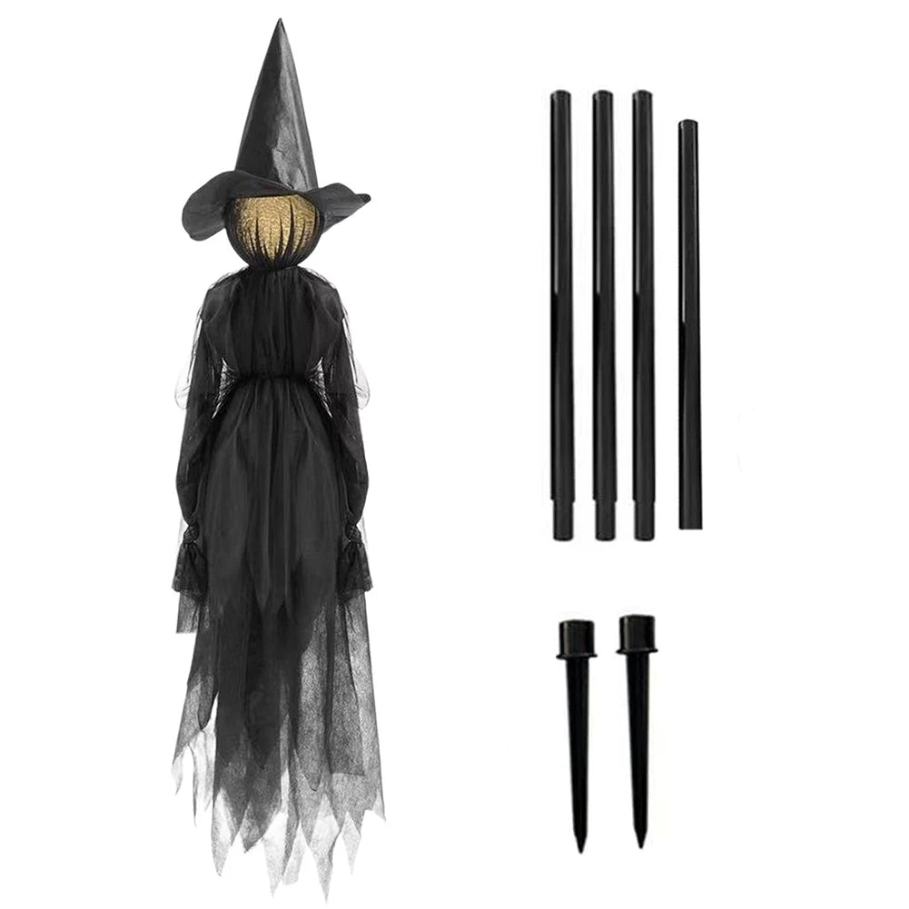 Halloween LED Light Up Screaming Witch Stake Outdoor Decor