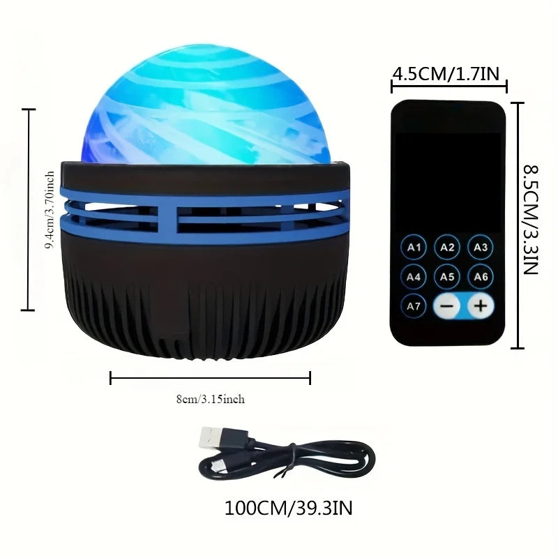 Aurora Borealis Starry Sky Projection Night Light with Remote