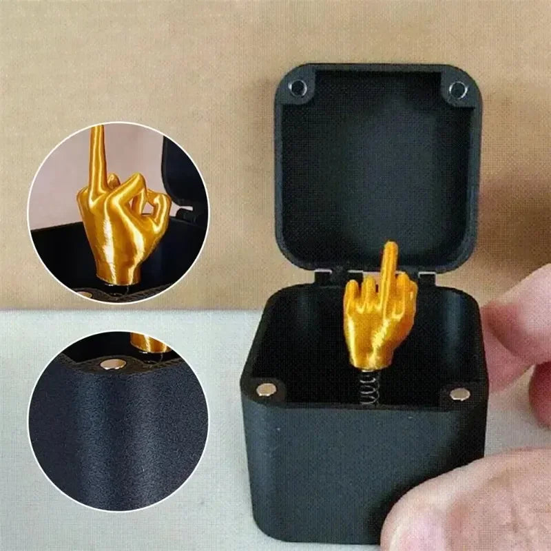 Christmas Prank Gift Box With Middle Finger Office Decor