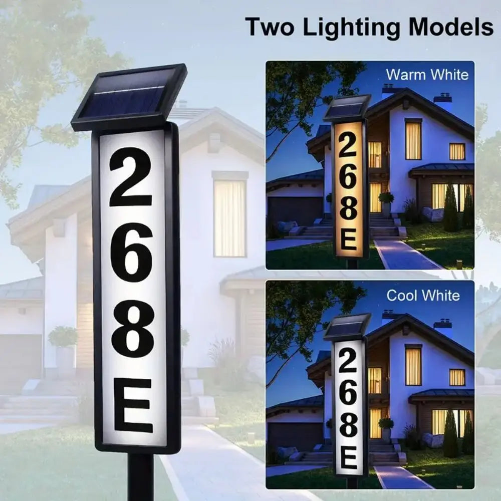 Powered LED Lighting Address Sign For Houses And Home