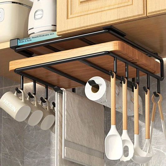 Kitchen Hanging Organizer with Hooks for Pots and Pans