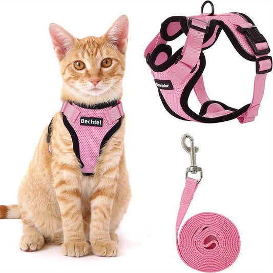 Non-Slip Adjustable Cat Leash and Vest Carrier System