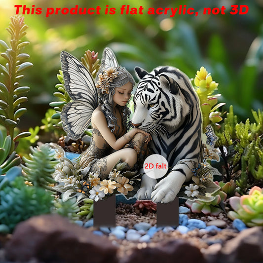 Enchanted Garden Fairy Princess Stake Ornament for Outdoor Decor