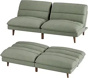 Modern Futon Sofa Bed With Adjustable Back For Small Homes