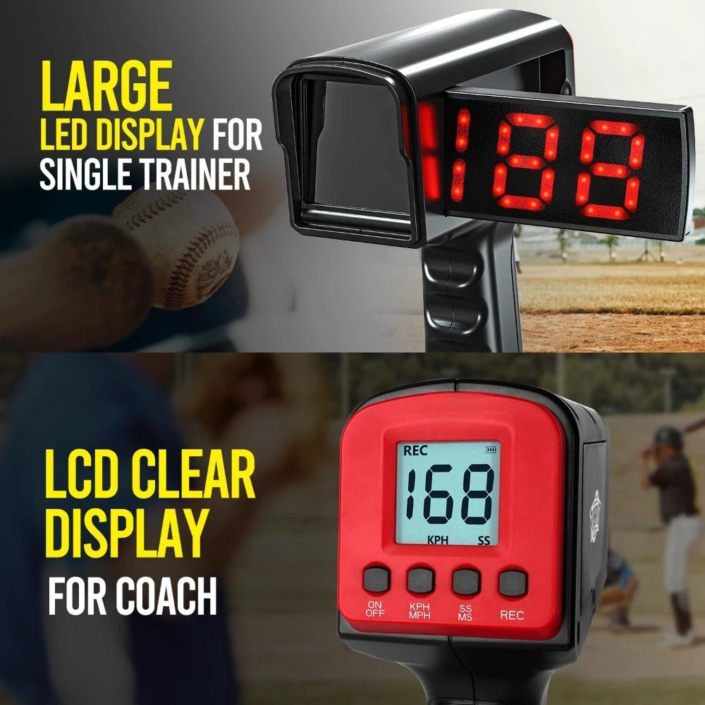 Baseball Radar Gun with LED LCD Display Handheld or Tripod