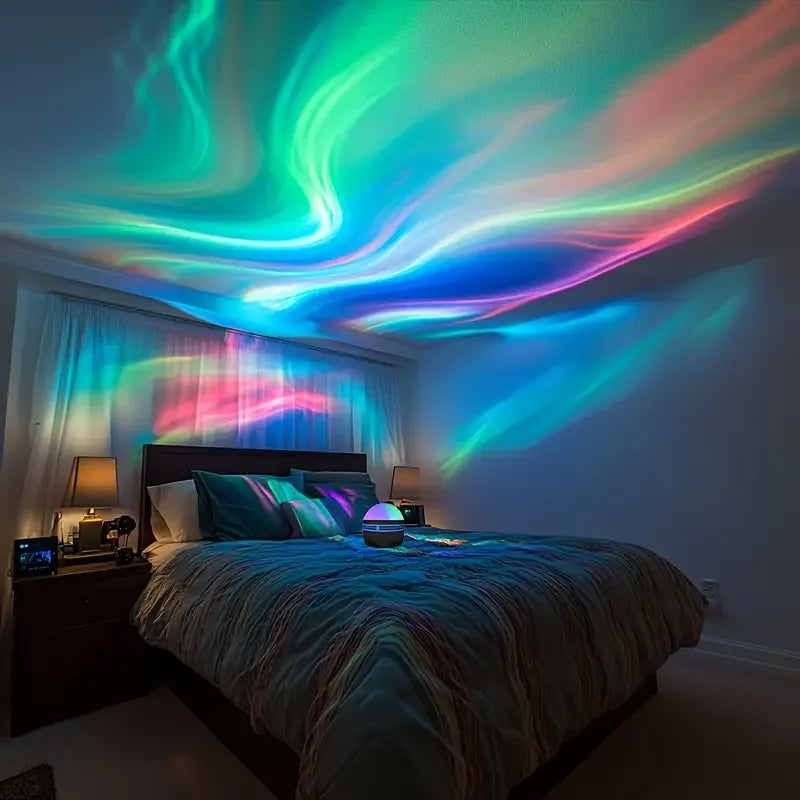 Aurora Borealis Starry Sky Projection Night Light with Remote