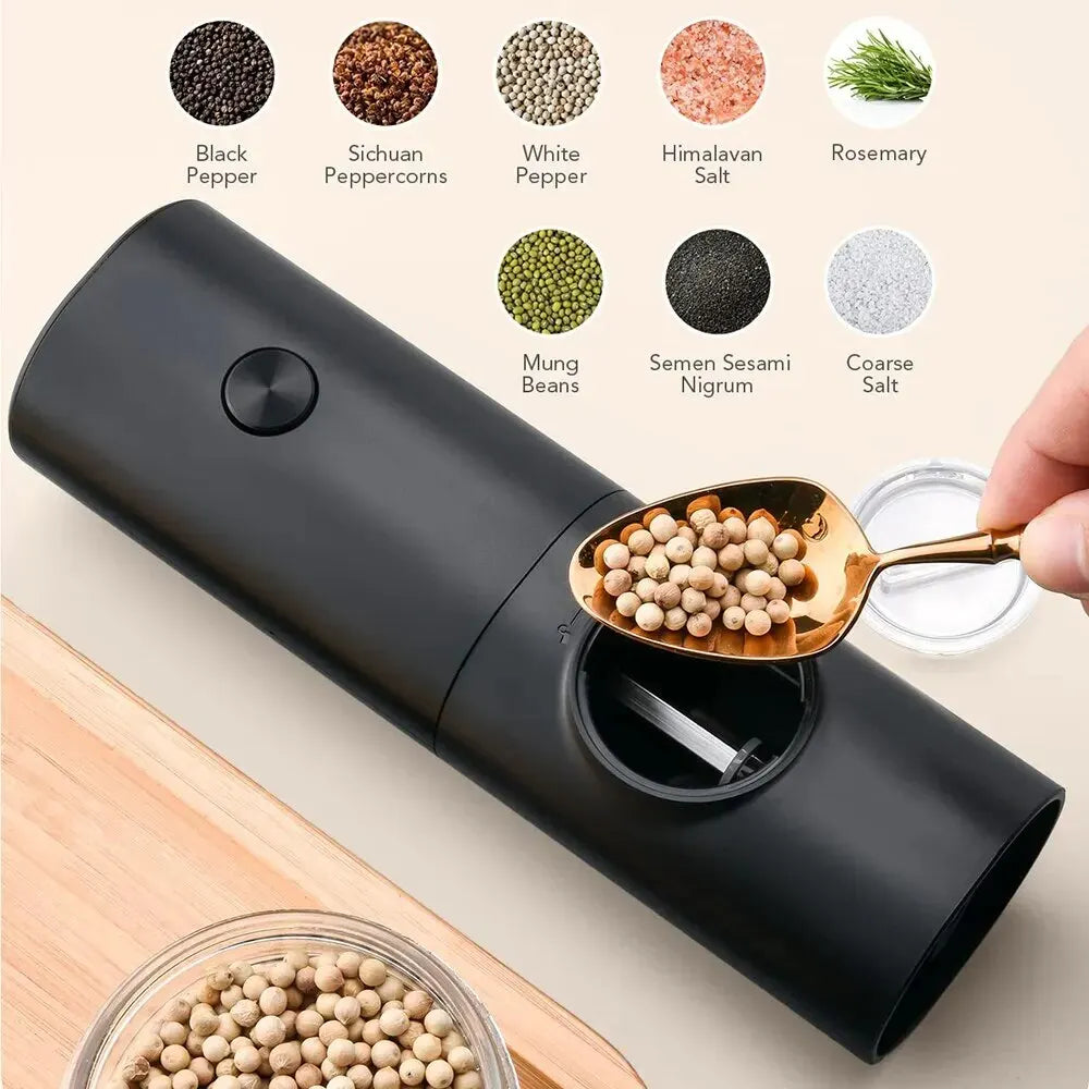 2Pcs  Salt And Pepper Grinder With Adjustable Coarseness Refillable