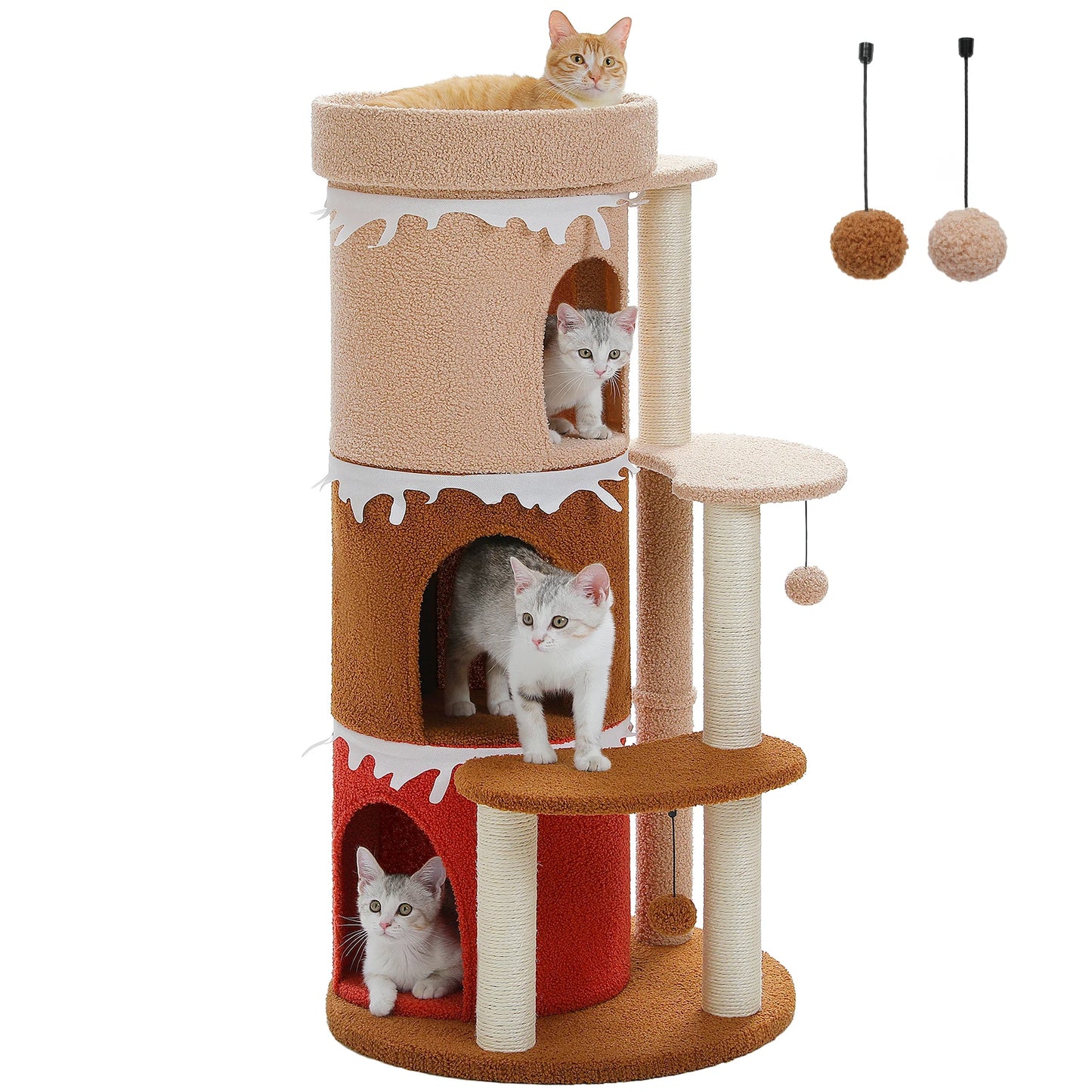 PAWZ Road Multi Level Cat Tree Tower With Perch Indoor