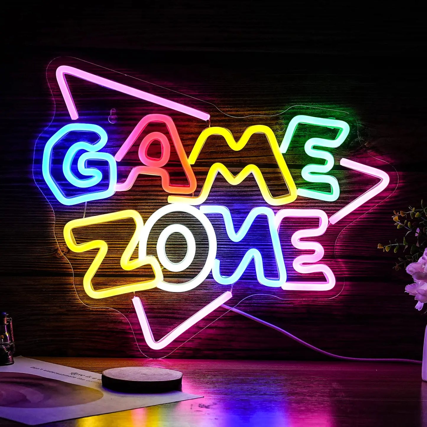 Game Zone Neon LED Sign Wall Decor for Gamers